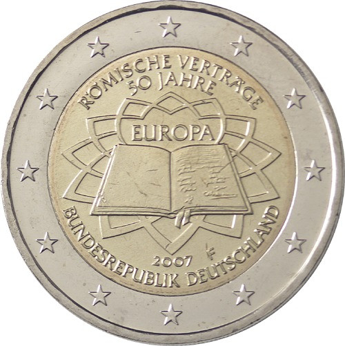 BRD 2 Euro 2007 Römische Verträge F | Historias