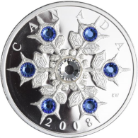 Kanada-20 Dollar-2008-AGpp-Sapphire Crystal Snowflake-RS