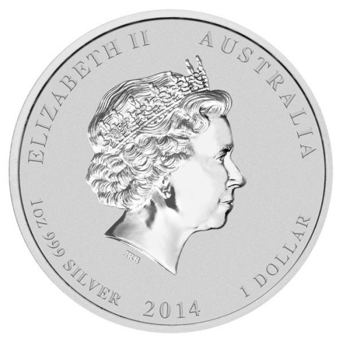 1 Unze Silbermünze Jahr des Pferdes - Australien Lunar II Serie 2014