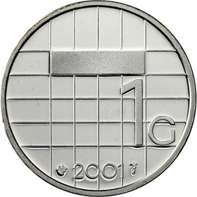 Niederlande 1G 2001 PP Silber Gulden II