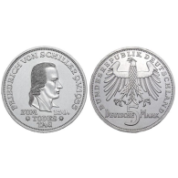 5 DM 1955 Friedrich von Schiller I und II