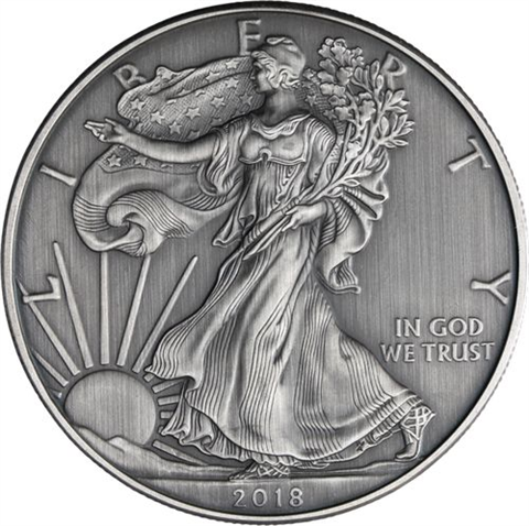 USA-1 Dollar-2018-AGstgl-Silver Eagle-AF-RS