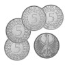 BRD 4 x 5 DM Kursmünze 1969 D - F - G - J Heiermann Silber-Fünfer