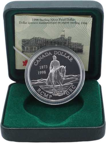 Kanada-1Dollar-1998-AGpp-Mounten Polizei-Etui