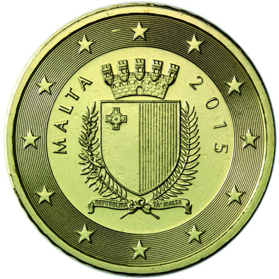 Malta 10 Cent 2015 bfr. Staatswappen Malta 