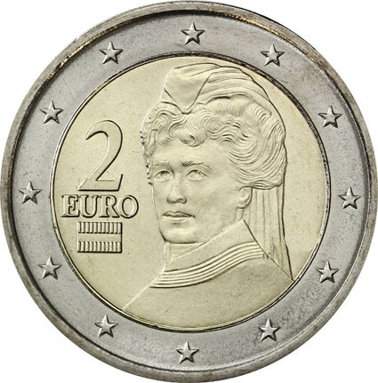 Österreich 2 Euro 2006 Berta von Suttner Kursmünze 