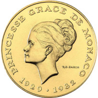Monaco 10 Francs 1982 Stgl. Gold Porträt Gracia Patricia