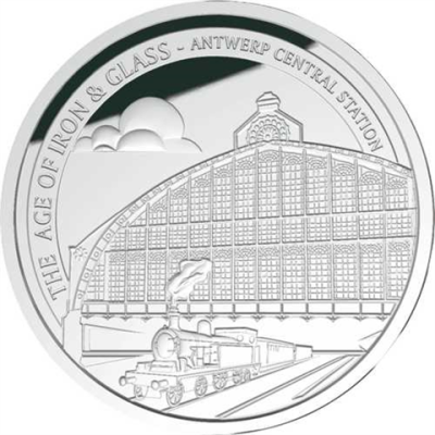 Belgien 10 Euro Zentralbahnhof Antwerpen Silber PP 2017 I