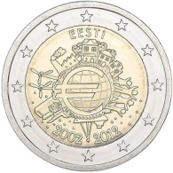 Estland 2 Euro 2012 bfr. 10 Jahre Euro Bargeld