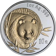 China-10Yuan-2003-AGstgl-Panda-FDvergoldet-RS