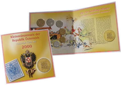 Österreich Schilling Kursmünzensatz 2000