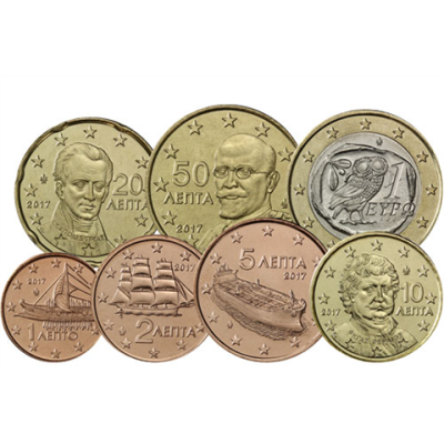 Griechenland-1,88Euro-2017-Kleinmünzensatz-RS