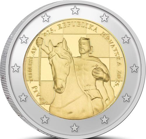 Kroatien-2Euro-2025-bfr-1000Jahre-Königreich-RS