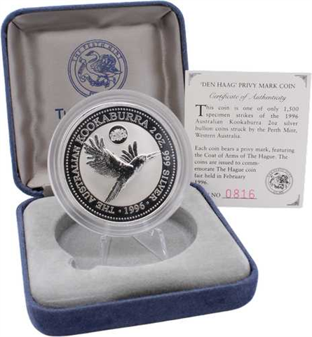 Australien-2 Dollar-1996-AG-Kookaburra Privy Mark-Etui