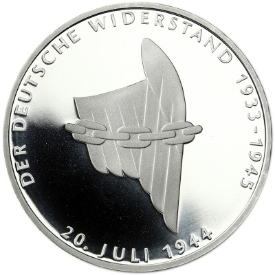 Deutschland 10 DM Silber 1994 PP Tag des deutschen Widerstandes 20. Juli