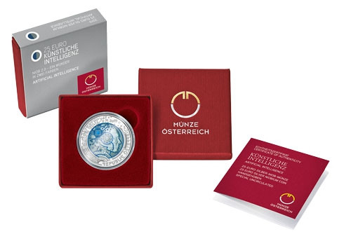 Österreich 25 Euro 2019 Silber-Niob-Münze "Künstliche Intelligenz"