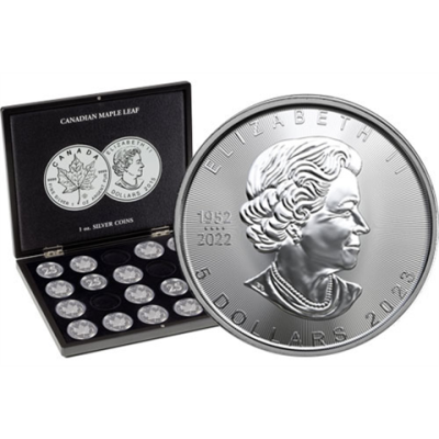 Kombiangebot-1Unze-Silber-Maple-Leaf-2023-mit-Münzkassette