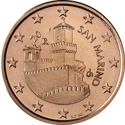 San Marino 5 Cent 2004 bfr. Festungsturm La Guaita