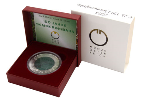 8sterreich-25-Euro-2004-Hgh-Silber-Niob---150-Jahre-Semmeringbahn-II