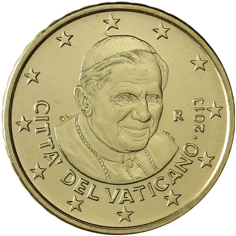 Vatikan 10 Cent Papst Benedikt XVI. Jahrgang nach HISTORIA-Wahl