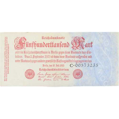 RO.91-500.000Mark-25.7.1923-gebraucht-VS