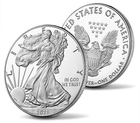 silbermünzen-USA-1-Dollar-2021-Silver-Eagle-II
