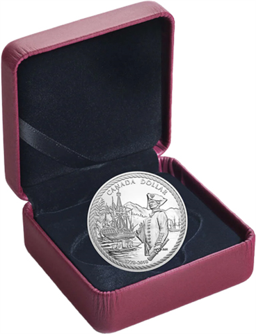 Kanada-1Dollar-2018-AgPP-KapitänCook-RS