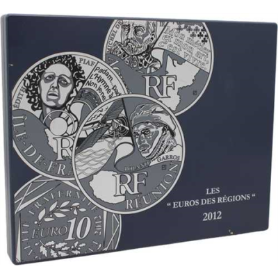 Frankreich-27x10Euro-2012-RegionenDesEuro-Kassette