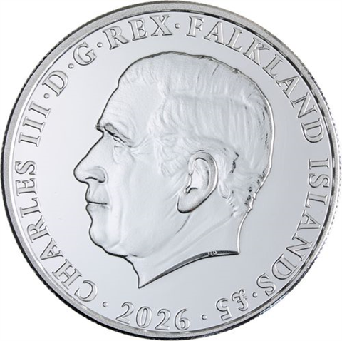 Falklandinseln-5 Pfund-2026-AGstgl-Pinguin-RS
