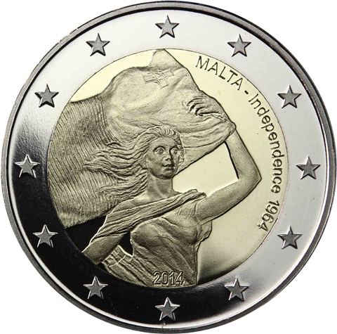 Malta 2 Euro 2014 PP 50 J Unabhängigkeit I