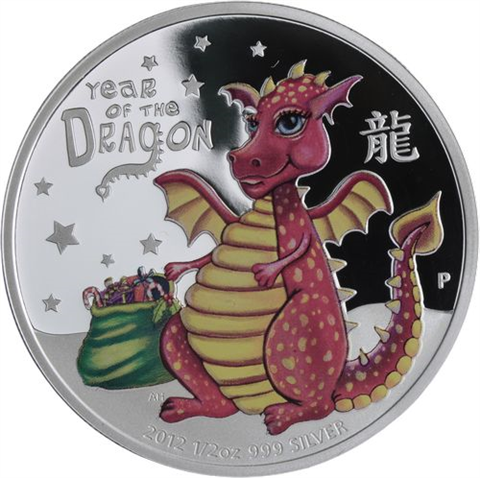 Tuvalu-50 Cent-2012-AGpp-Baby Drachen-Farbe-RS
