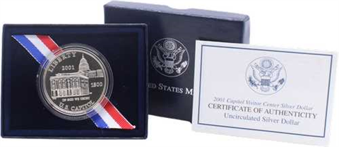USA-1 Dollar-2001-AGstgl-Capitol Visitor Center-Etui