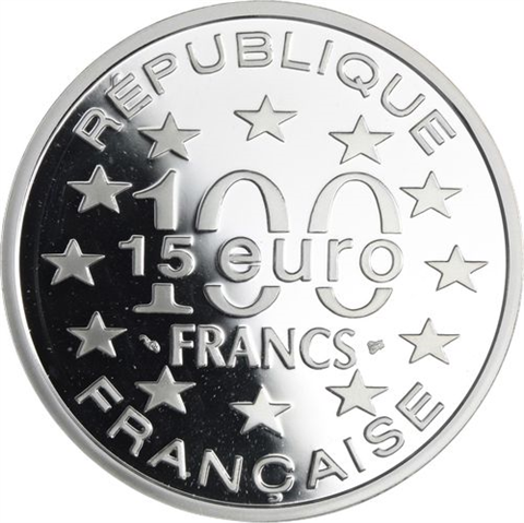 Frankreich-15 Euro 100 Francs-1997-AGpp-Rock of Cashel-RS