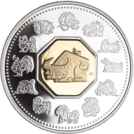 Kanada-15 Dollar-2009-AGpp-Ochse-RS