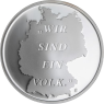 Deutschland-Medaille-2014-PP-25 Jahre Mauerfall-Teilvergoldet-VS