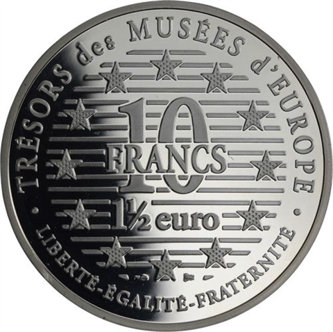 Frankreich-1,5 Euro 10 Francs-1996-AGpp-Elefant-RS