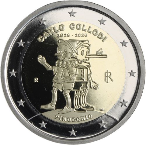 Italien-2 Euro-2026-PP-Pinocchino-Etui