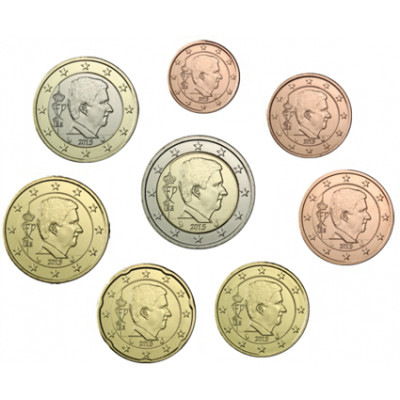 3,88 Euro Münzen aus Belgien Jahrgang 2015 prägefrisch 