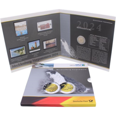 Deutschland-2Euro-Briefmarken-2024-Königsstuhl-Folder