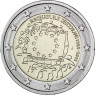 Deutschland 2 Euro 2015 bfr. 30 Jahre Europa Flagge Mzz. J