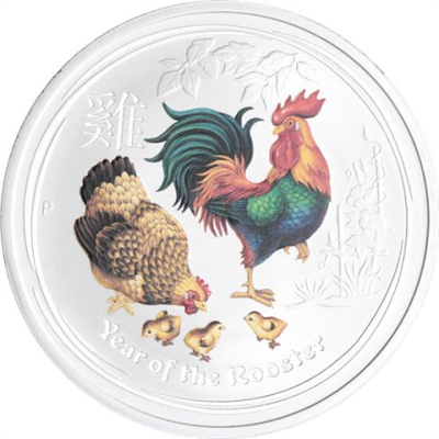 Australien-1 Dollar-2017-AGstgl-Huhn-FD-Farbe-RS