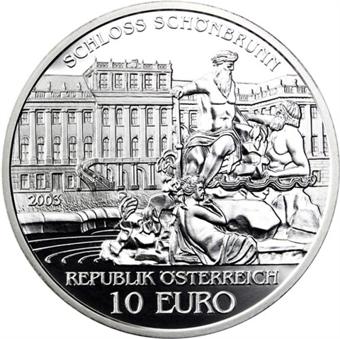 Oesterreich-10-Euro-2003-Silber-PP-Schloss-Schoenbrunn-Etui