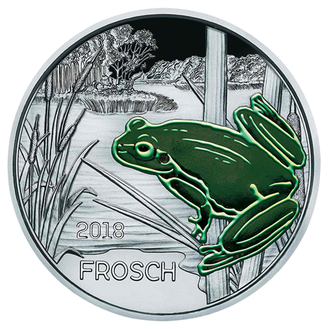 Österreich-3-Euro-2018-Frosch-Tiertaler-I