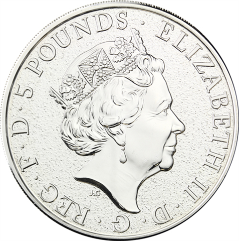 Grossbritannien-5Pfund-2017-AgStgl-2UnzenDragonofWales-RS