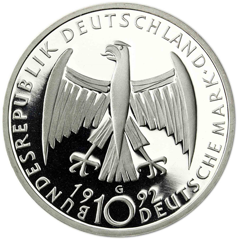 Deutschland 10 DM Silber 1992 PP 125. Geburtstag von Käthe Kollwitz I