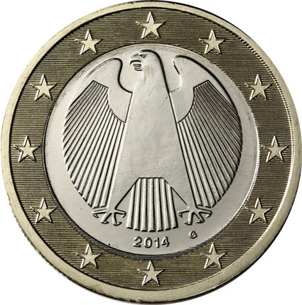 Deutschland 1 Euro- 2014  Kursmünze Adler 