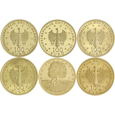 Deutschland-100-Euro-2026-Komplettsatz-Judenbuche-MzzA-D-F-G-J-RSVS