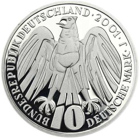 Deutschland 10 DM Silber 2001 PP 50 Jahre Bundesverfassungsgericht I