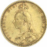 1 Sovereign Victoria mit Krone Jubilee Head 1887 - 1893 RS