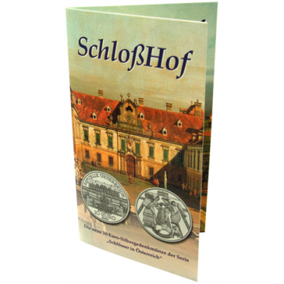 Österreich-10-Euro-2003-Silber-HGH-Schloss-Hof-Folder